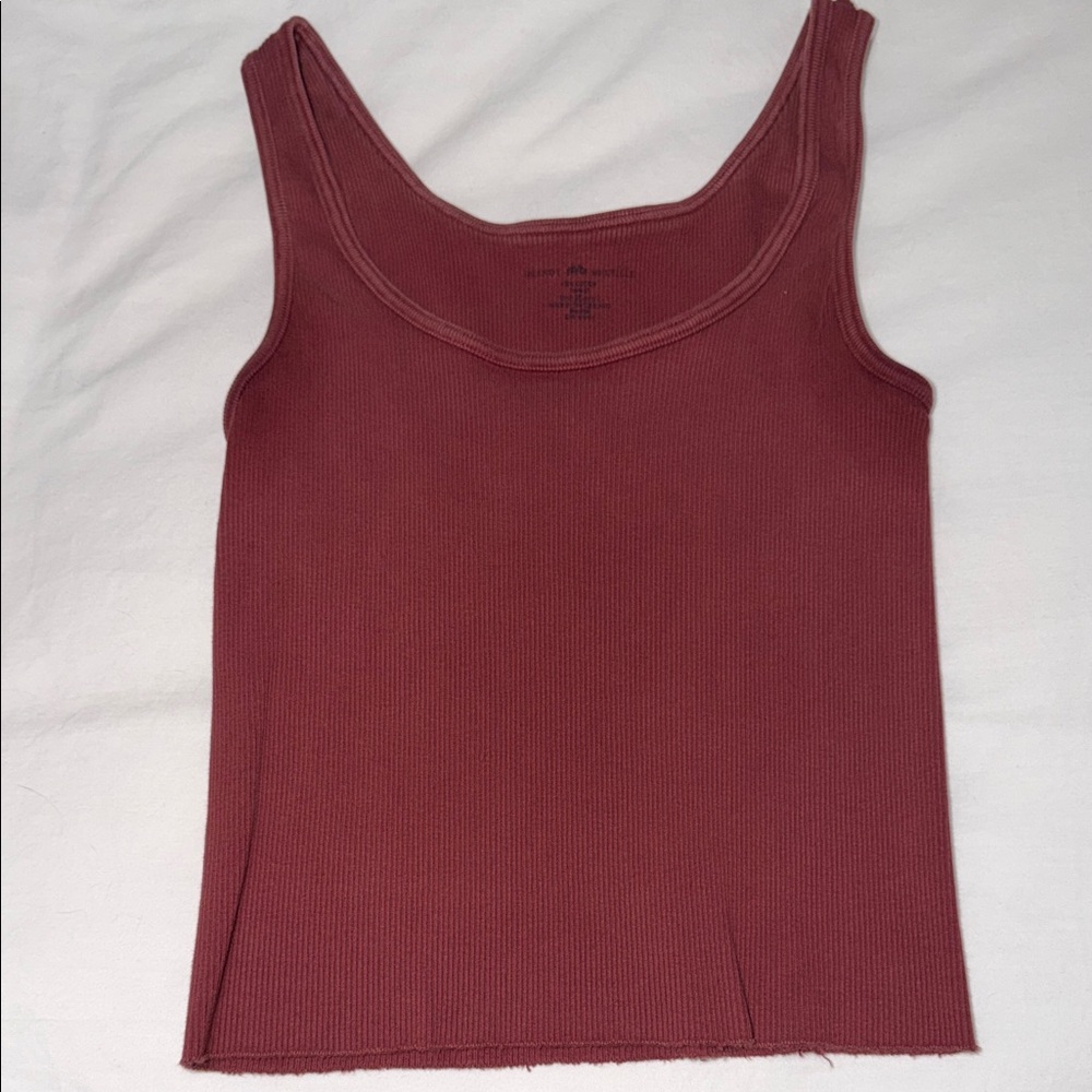 Brandy melville red ribbed tank